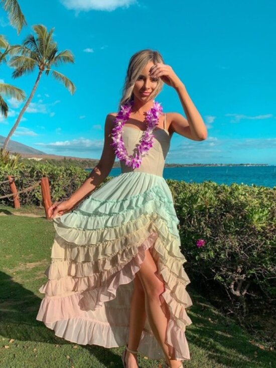 Rococo Sand Ciel High Low Dress in Rainbow - Picture 2 of 7